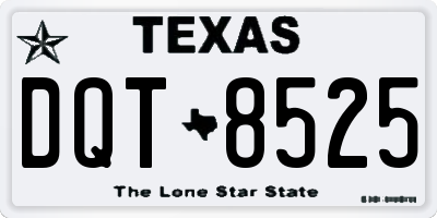 TX license plate DQT8525