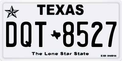TX license plate DQT8527