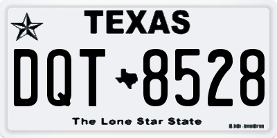 TX license plate DQT8528