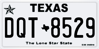 TX license plate DQT8529