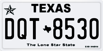 TX license plate DQT8530
