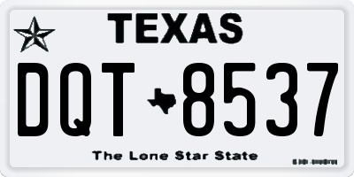 TX license plate DQT8537