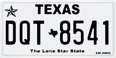 TX license plate DQT8541