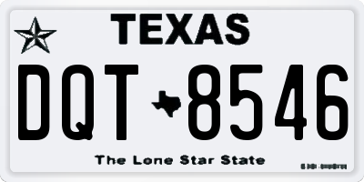 TX license plate DQT8546