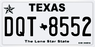 TX license plate DQT8552
