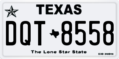 TX license plate DQT8558