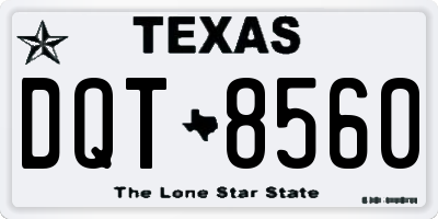 TX license plate DQT8560