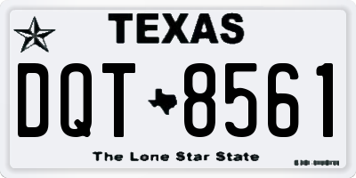 TX license plate DQT8561