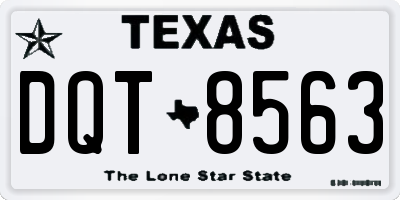 TX license plate DQT8563