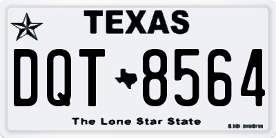 TX license plate DQT8564
