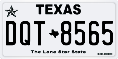 TX license plate DQT8565