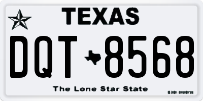 TX license plate DQT8568