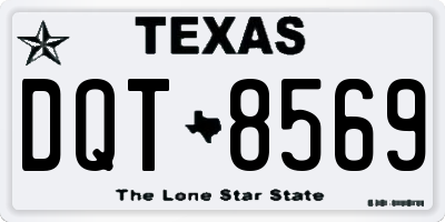 TX license plate DQT8569
