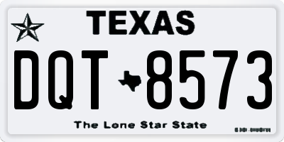 TX license plate DQT8573