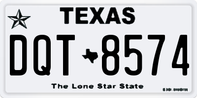 TX license plate DQT8574