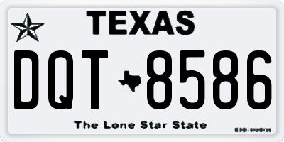 TX license plate DQT8586
