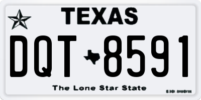 TX license plate DQT8591