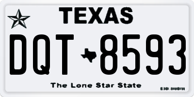 TX license plate DQT8593