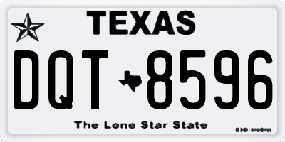 TX license plate DQT8596