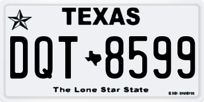 TX license plate DQT8599