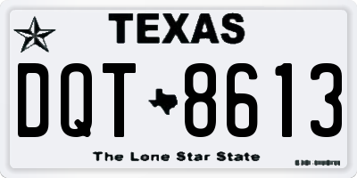 TX license plate DQT8613