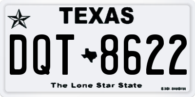TX license plate DQT8622