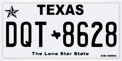 TX license plate DQT8628