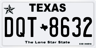 TX license plate DQT8632