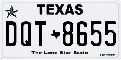 TX license plate DQT8655