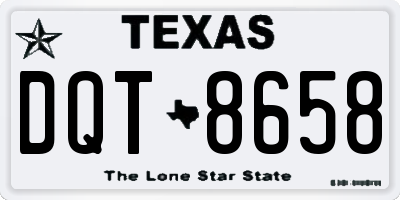 TX license plate DQT8658