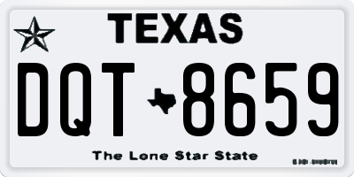 TX license plate DQT8659