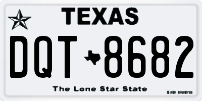 TX license plate DQT8682
