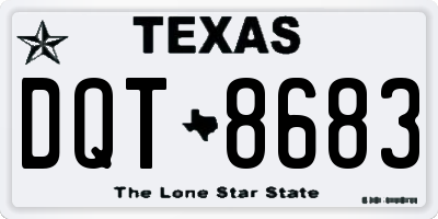 TX license plate DQT8683