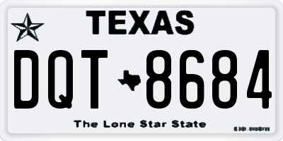 TX license plate DQT8684