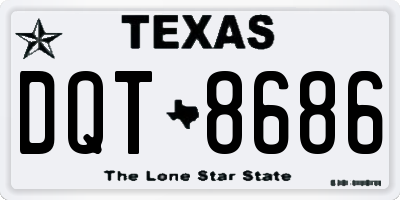 TX license plate DQT8686