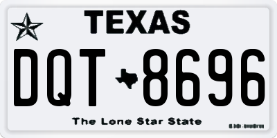 TX license plate DQT8696