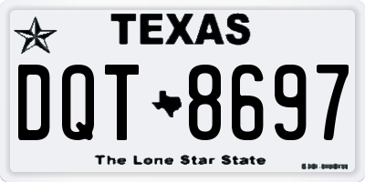 TX license plate DQT8697