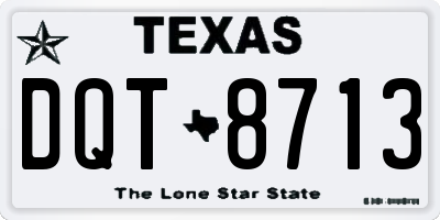 TX license plate DQT8713