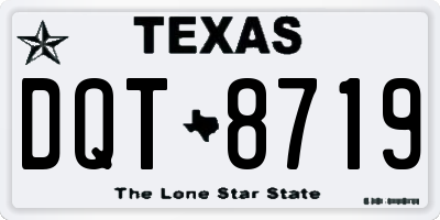 TX license plate DQT8719