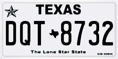 TX license plate DQT8732