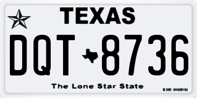 TX license plate DQT8736