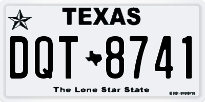 TX license plate DQT8741