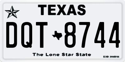 TX license plate DQT8744