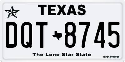 TX license plate DQT8745