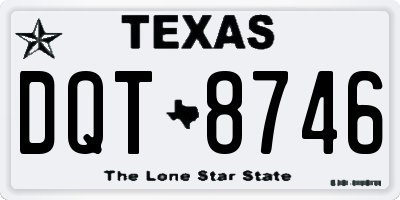TX license plate DQT8746