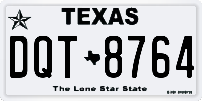 TX license plate DQT8764