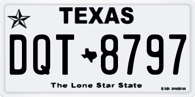 TX license plate DQT8797