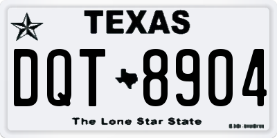 TX license plate DQT8904