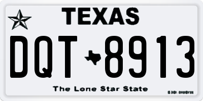 TX license plate DQT8913