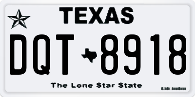 TX license plate DQT8918